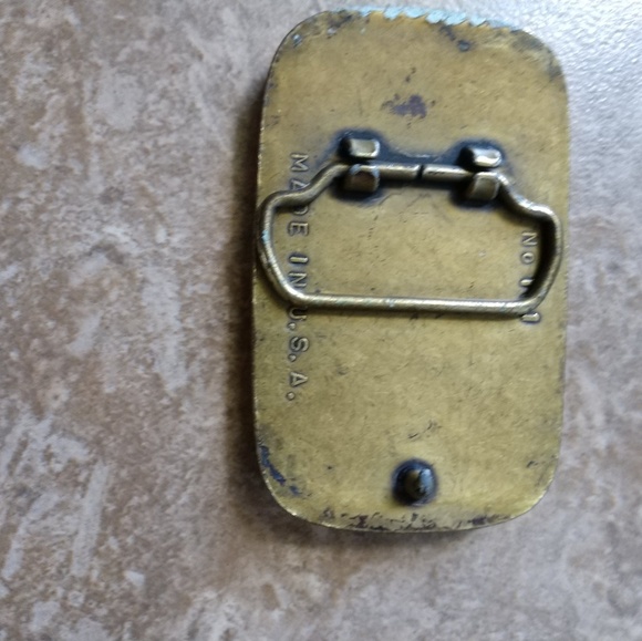 Rusty Wallace Nascar🔥🧑‍🎄 Leather & Brass Belt Buckle - Picture 3 of 5